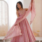 Roman Chanderi Silk Embroidered Anarkali Suit Set