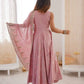 Roman Chanderi Silk Embroidered Anarkali Suit Set