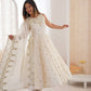 Roman Chanderi Silk Embroidered Anarkali Suit Set