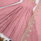 Roman Chanderi Silk Embroidered Anarkali Suit Set