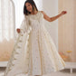 Roman Chanderi Silk Embroidered Anarkali Suit Set