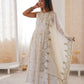 Roman Chanderi Silk Embroidered Anarkali Suit Set
