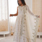Roman Chanderi Silk Embroidered Anarkali Suit Set