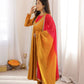 Roman Silk Anarkali Set with Mirror Work