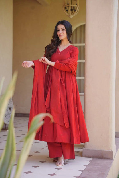 Roman Silk Booti Anarkali