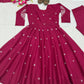 Roman Silk Booti Anarkali