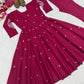 Roman Silk Booti Anarkali
