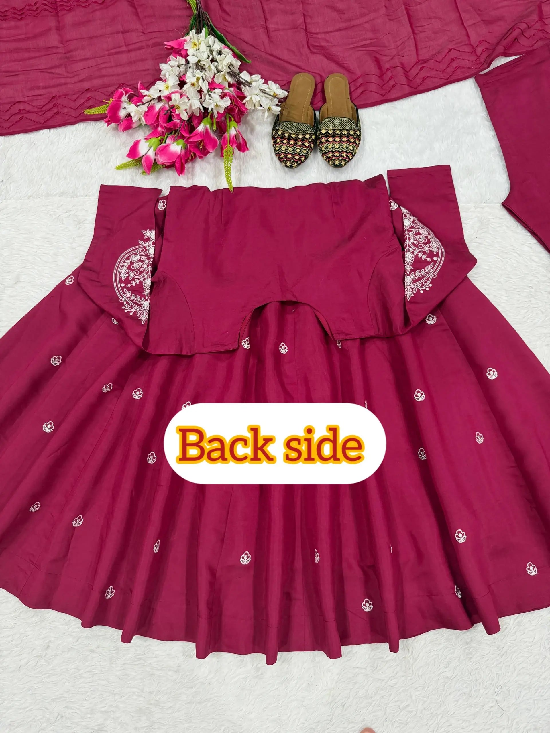 Roman Silk Booti Anarkali