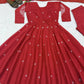 Roman Silk Booti Anarkali