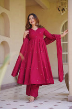 Roman Silk Booti Anarkali