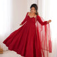 Roman Silk Chanderi Anarkali Suit Set