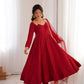 Roman Silk Chanderi Anarkali Suit Set