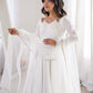 Roman Silk Chanderi Anarkali Suit Set