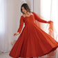 Roman Silk Chanderi Anarkali Suit Set