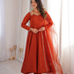 Roman Silk Chanderi Anarkali Suit Set