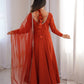 Roman Silk Chanderi Anarkali Suit Set
