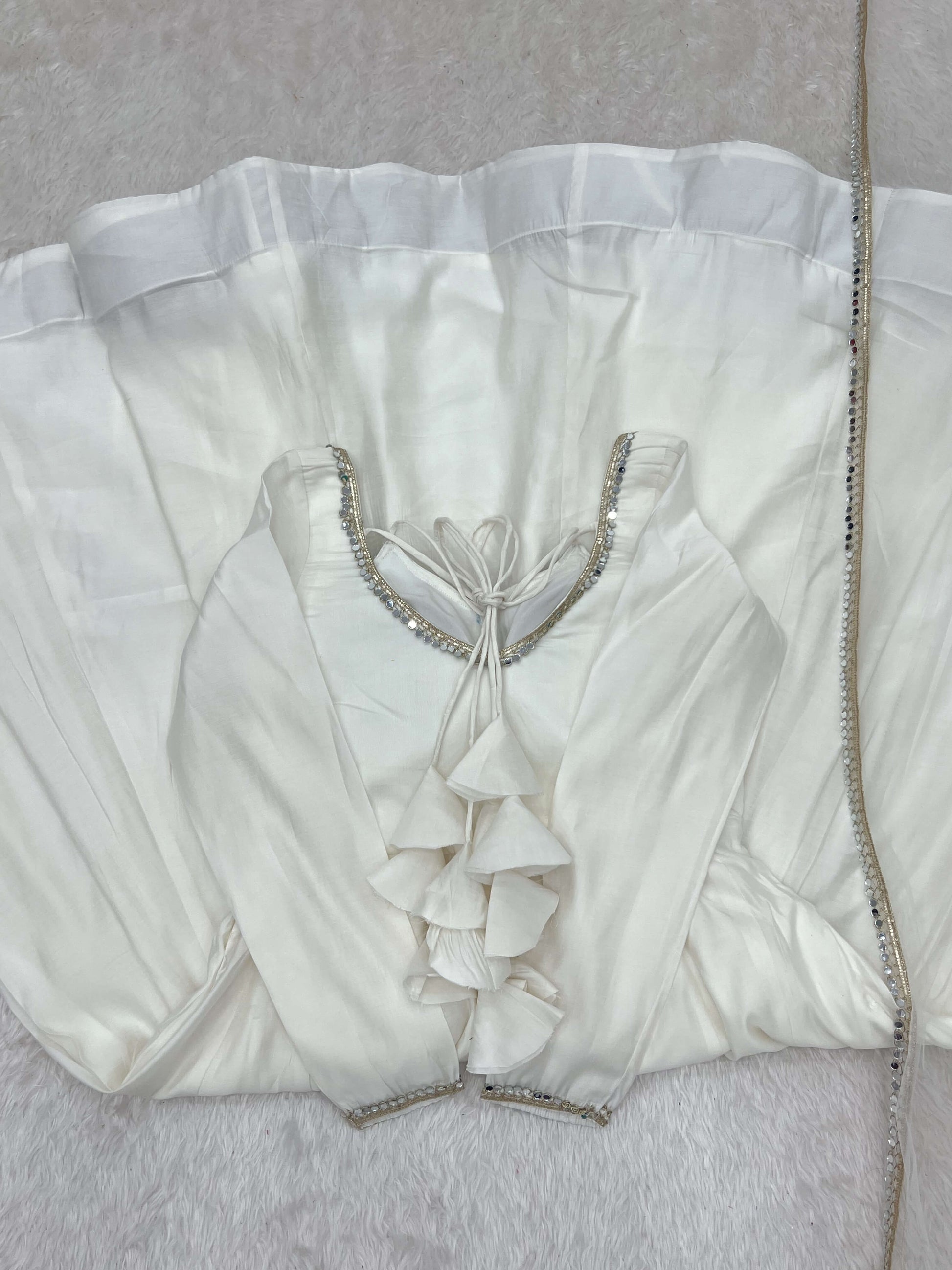 Roman Silk Chanderi Anarkali Suit Set
