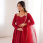 Roman Silk Chanderi Anarkali Suit Set
