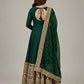 Roman Silk Embroidered Anarkali Gown Set