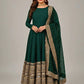 Roman Silk Embroidered Anarkali Gown Set