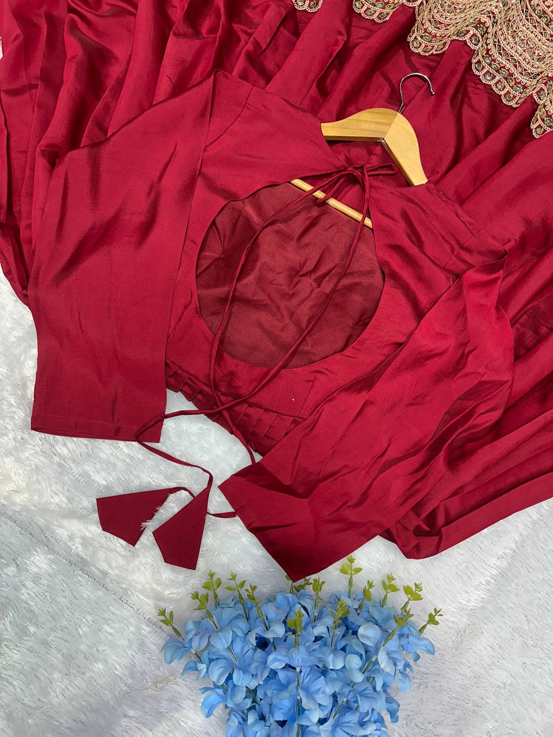 Roman Silk Embroidered Anarkali Set