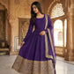 Roman Silk Embroidered Anarkali Set