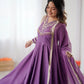 Roman Silk Embroidered Anarkali Set