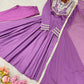 Roman Silk Embroidered Anarkali Set