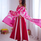 Roman Silk Embroidered Gown Set