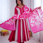 Roman Silk Embroidered Gown Set