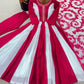 Roman Silk Embroidered Gown Set