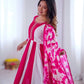 Roman Silk Embroidered Gown Set