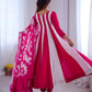 Roman Silk Embroidered Gown Set