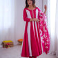 Roman Silk Embroidered Gown Set