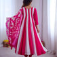 Roman Silk Embroidered Gown Set