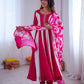 Roman Silk Embroidered Gown Set