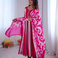 Roman Silk Embroidered Gown Set