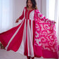 Roman Silk Embroidered Gown Set