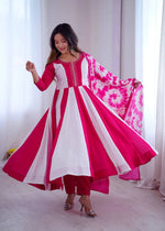 Roman Silk Embroidered Gown Set