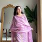 Roman Silk Embroidered Kurti Palazzo Set with Organza Dupatta for Festive and Wedding Wear