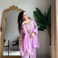 Roman Silk Embroidered Kurti Palazzo Set with Organza Dupatta for Festive and Wedding Wear