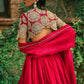 Roman Silk Embroidered Lehenga Set for Wedding and Festive Wear