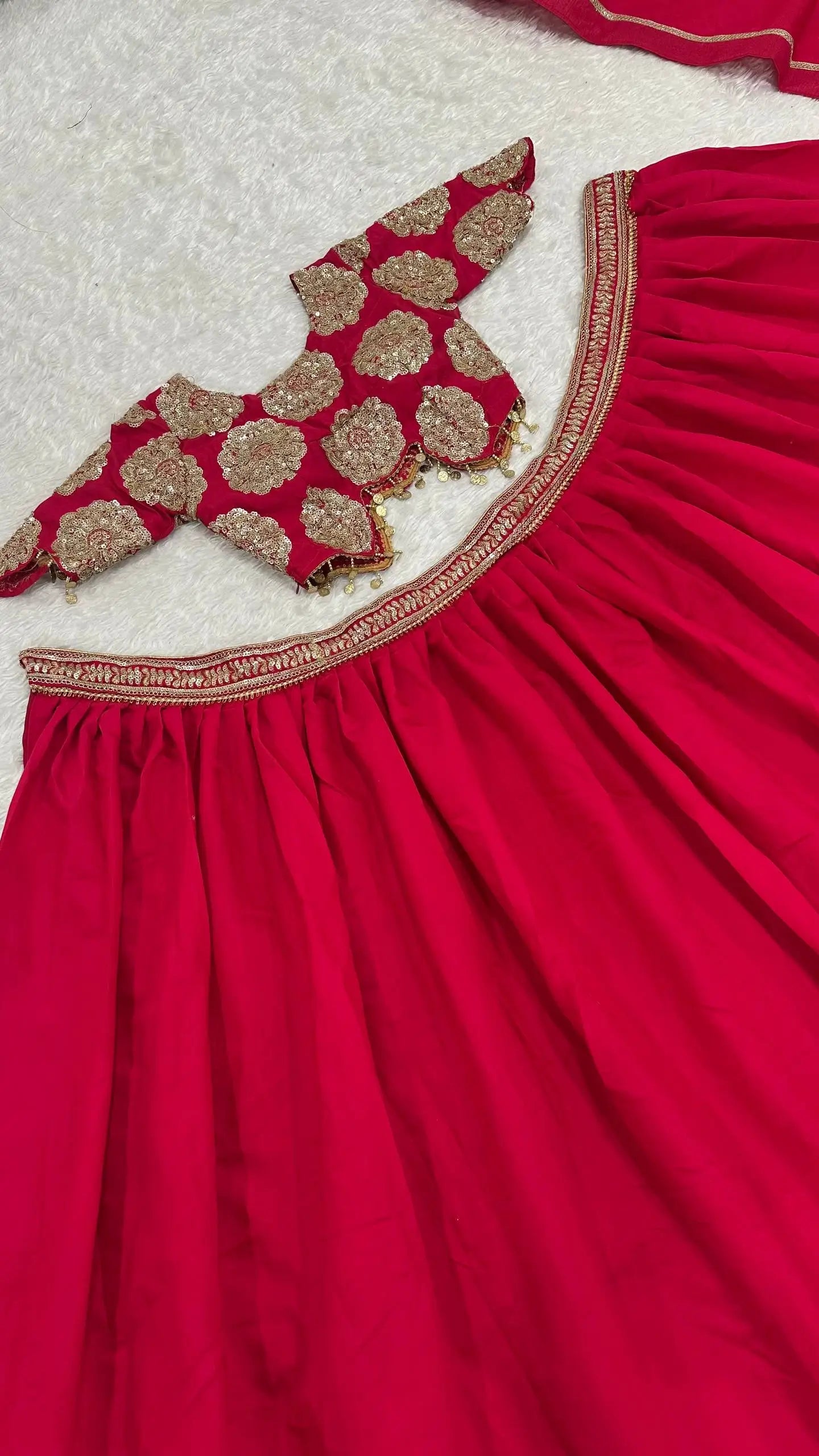 Roman Silk Embroidered Lehenga Set for Wedding and Festive Wear