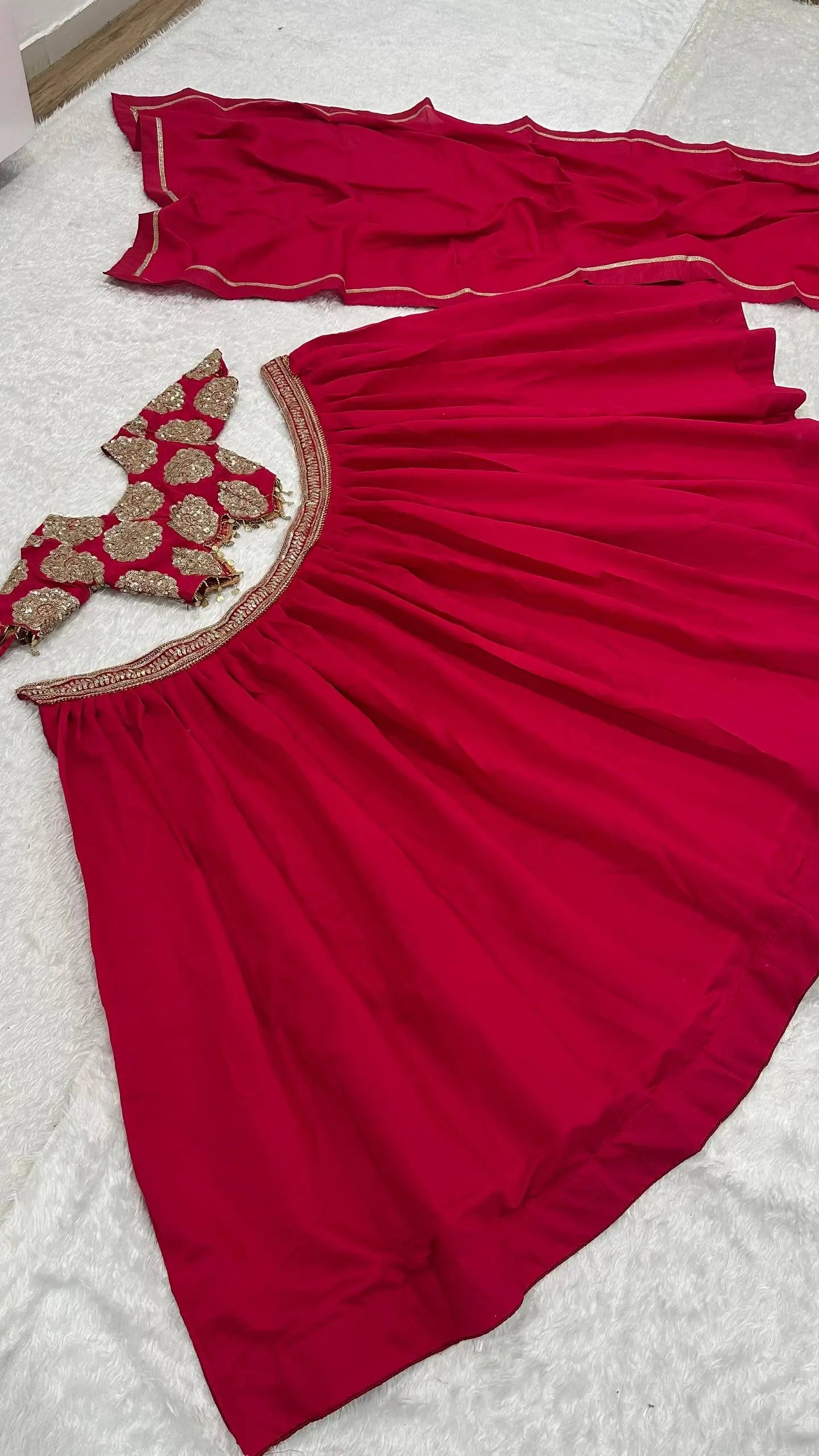 Roman Silk Embroidered Lehenga Set for Wedding and Festive Wear