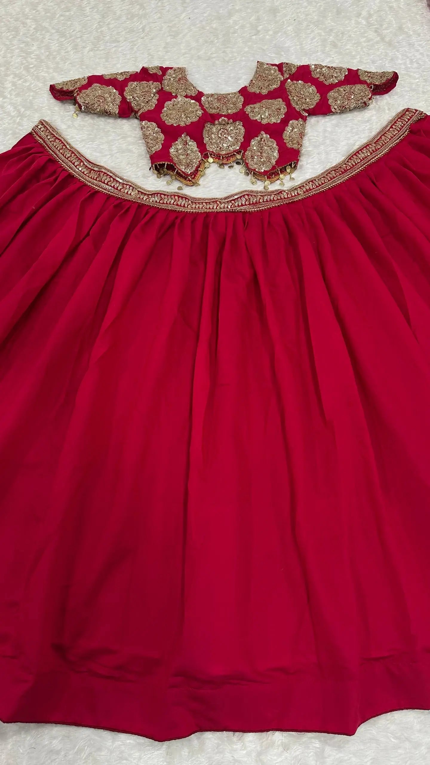Roman Silk Embroidered Lehenga Set for Wedding and Festive Wear