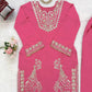 Roman Silk Embroidered Sharara Set with Mirror & Sequence Work