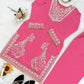 Roman Silk Embroidered Sharara Set with Mirror & Sequence Work