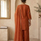 Roman Two Tone Embroidered Kurta Palazzo Set