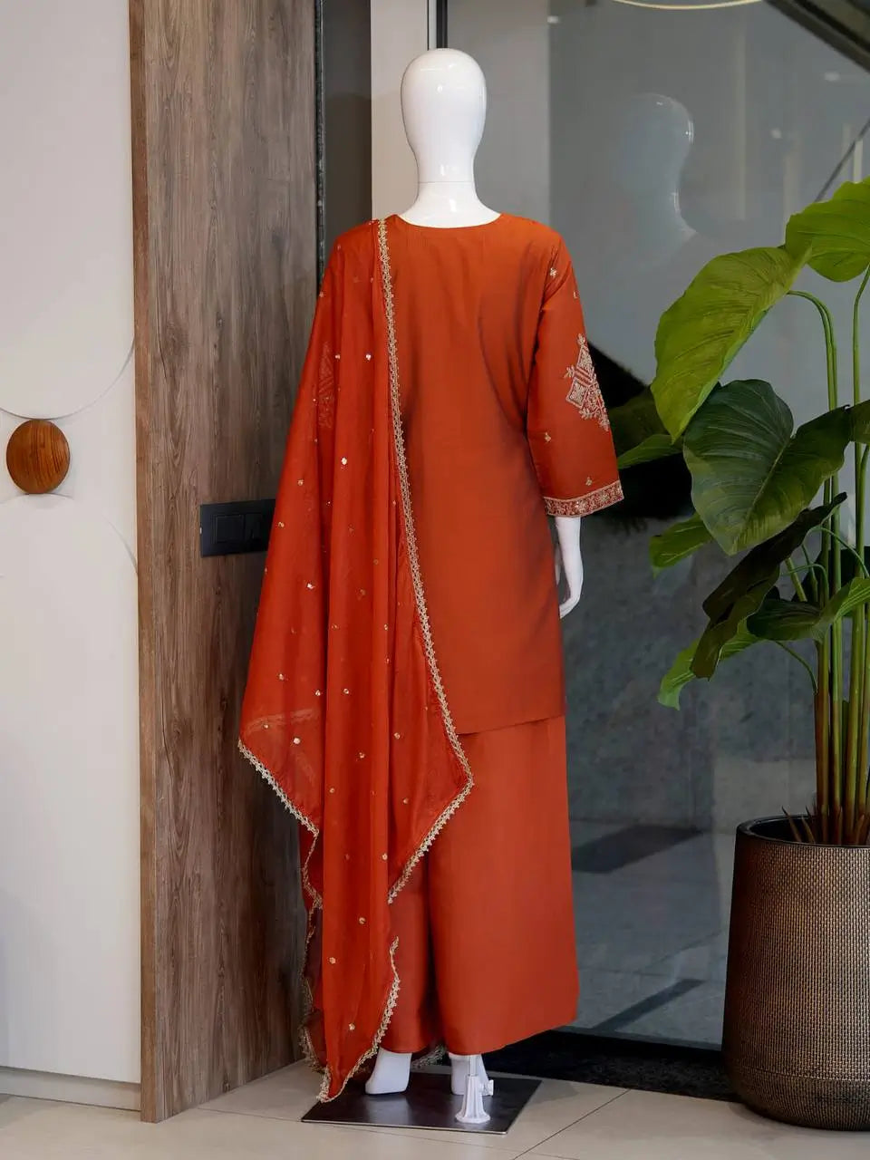 Roman Two Tone Sequin Kurta Palazzo Set