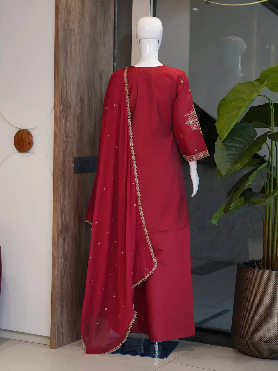 Roman Two Tone Sequin Kurta Palazzo Set